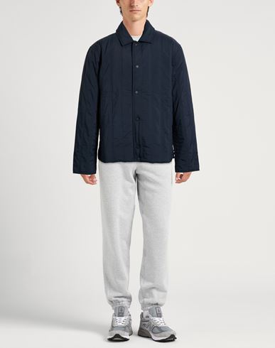 Man Puffer Navy Size L Nylon, Cotton