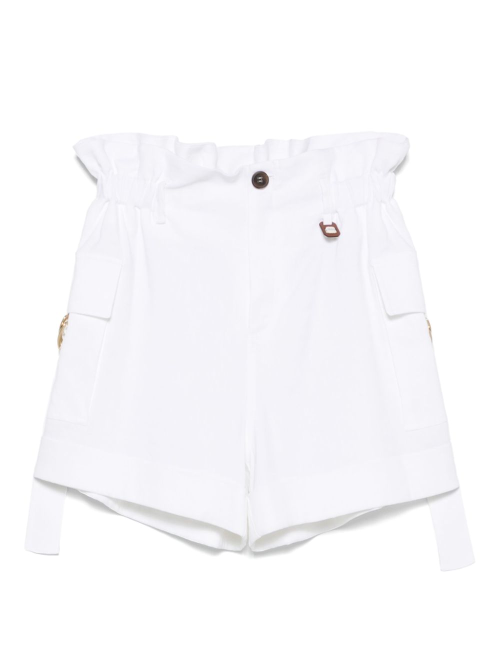 Lorena Antoniazzi D-ring detail shorts - White