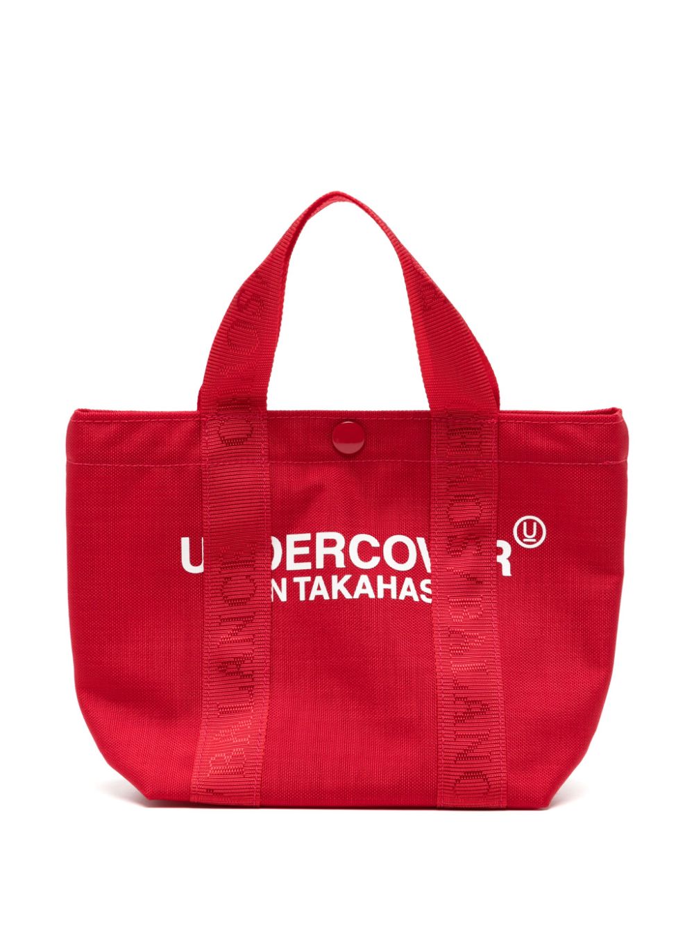 Logo-print canvas tote bag - Red