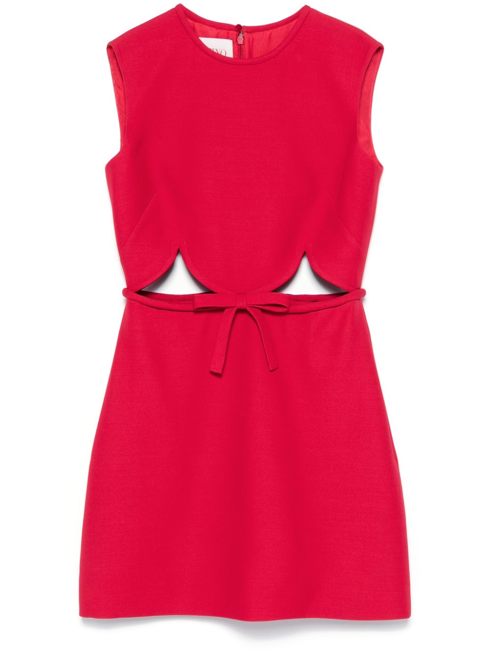 Bow-detail mini dress - Red