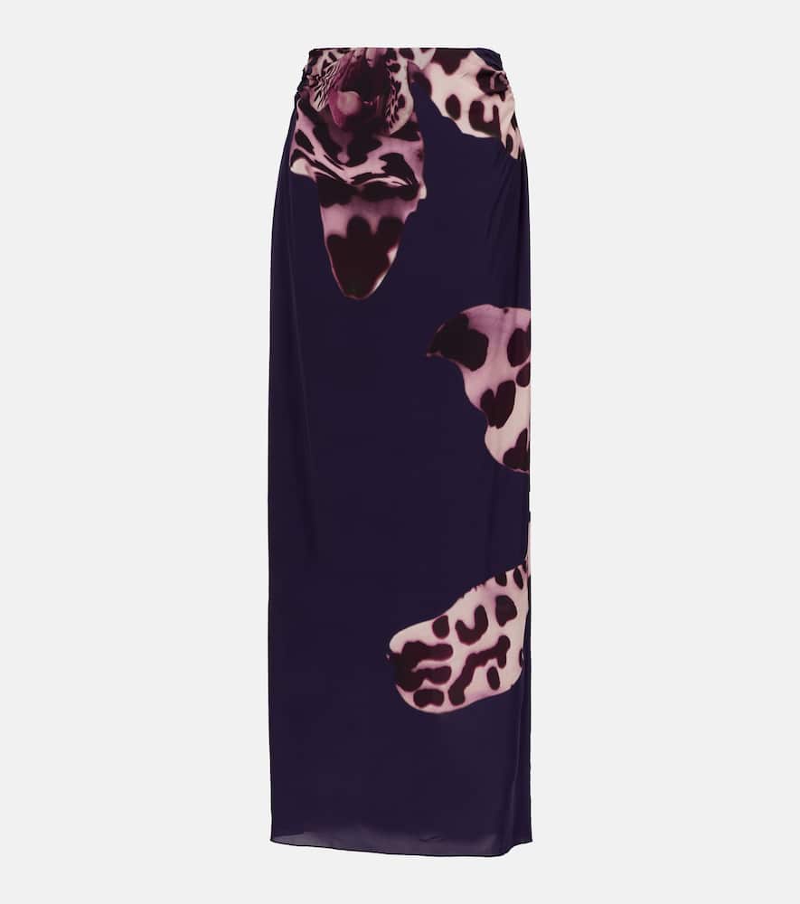Printed maxi skirt