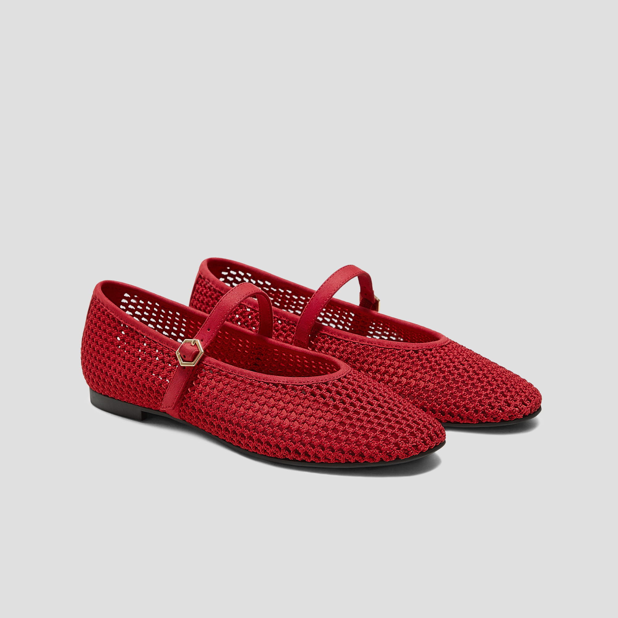 VIVAIA Almond-toe Mary Janes Nelly|RUBY RED MESH