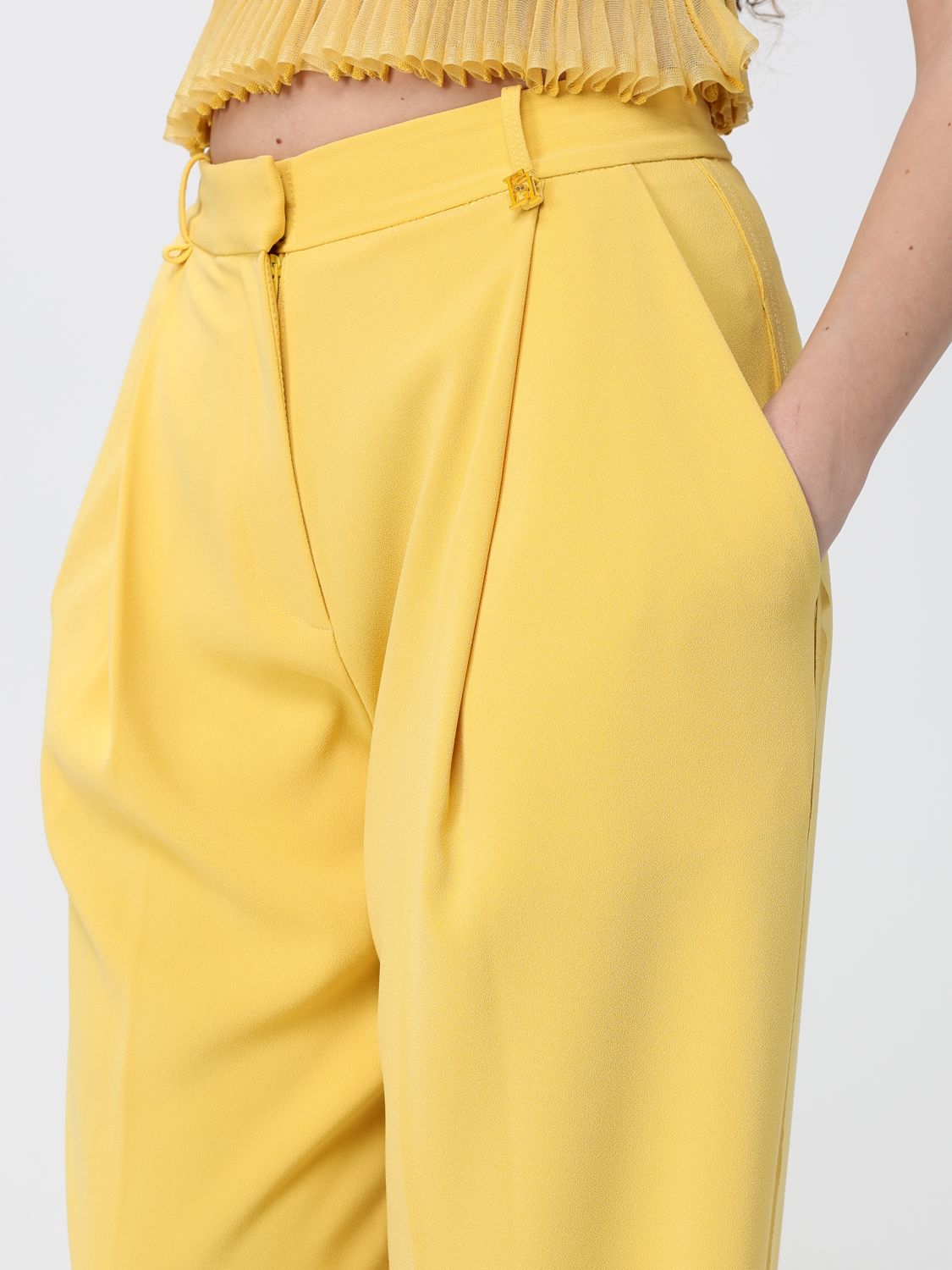 Pants Woman color Yellow