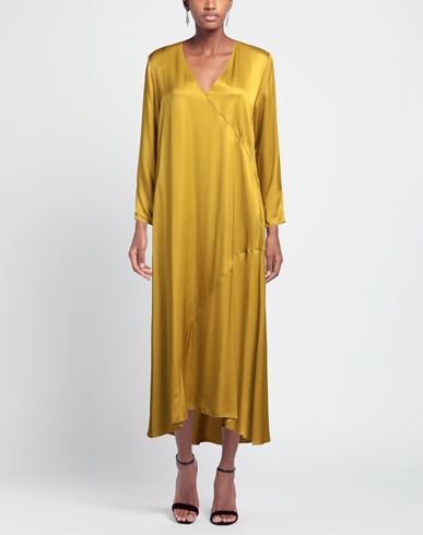 Pomandère Woman Midi dress Mustard Size 10 Cupro, Modal