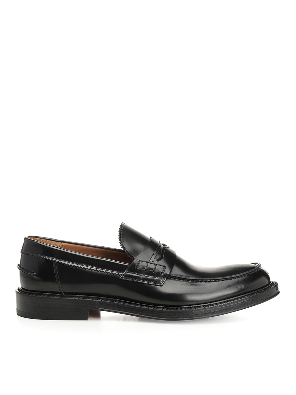 Penny Shoes Pelle Spazzolata Loafers Black