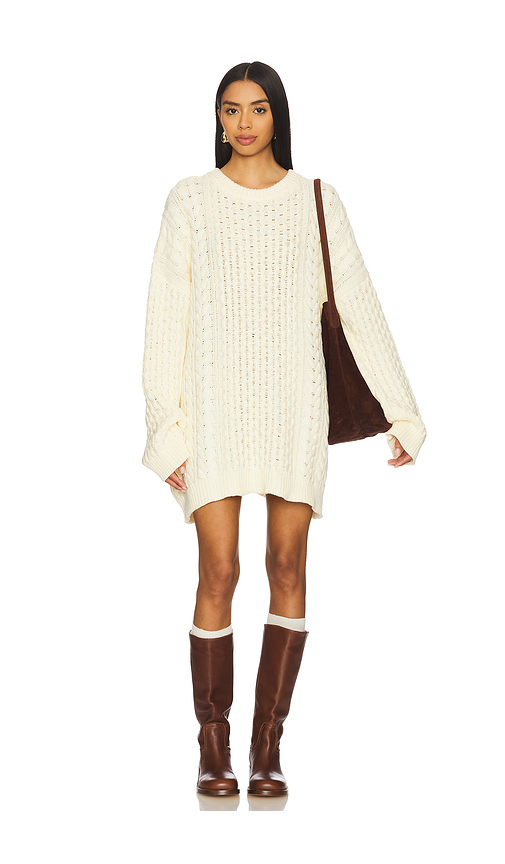 Callahan Mia Cableknit Sweater in Crea
