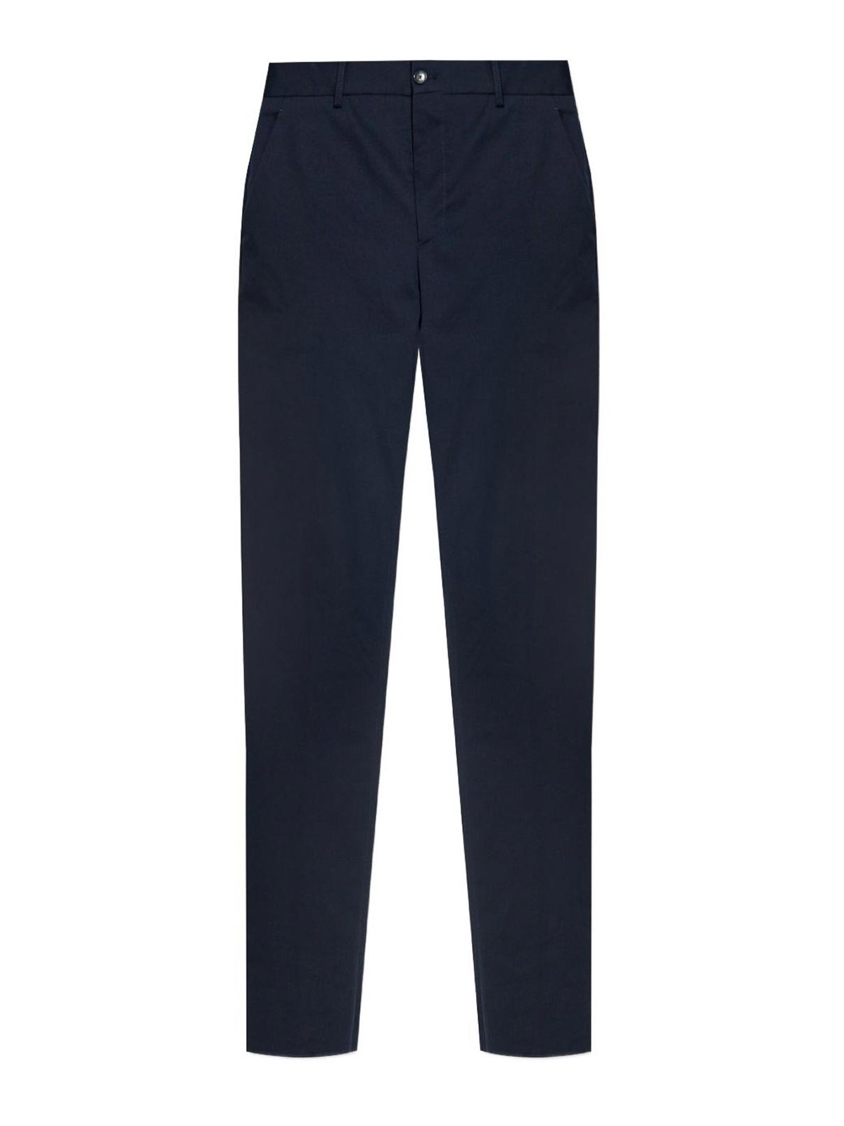 Blue Stretch Cotton Trousers