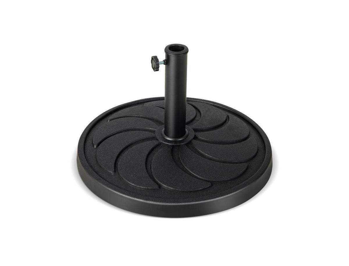 21.5Inch Round Outdoor Umbrella Base - Black