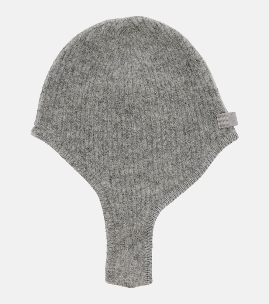 Ribbed-knit alpaca and wool-blend hood