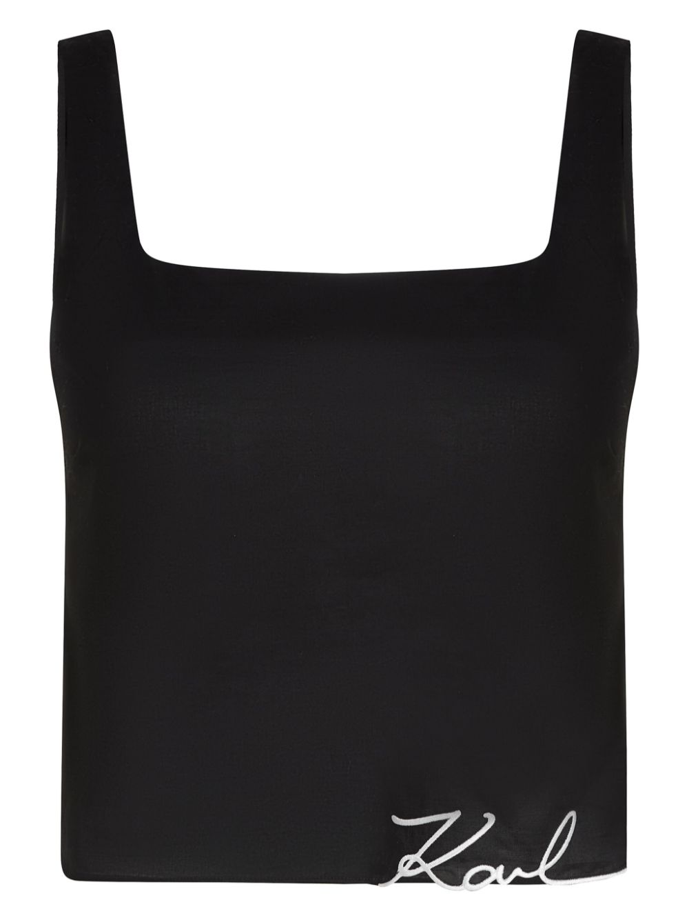 K/signature cropped top - Black