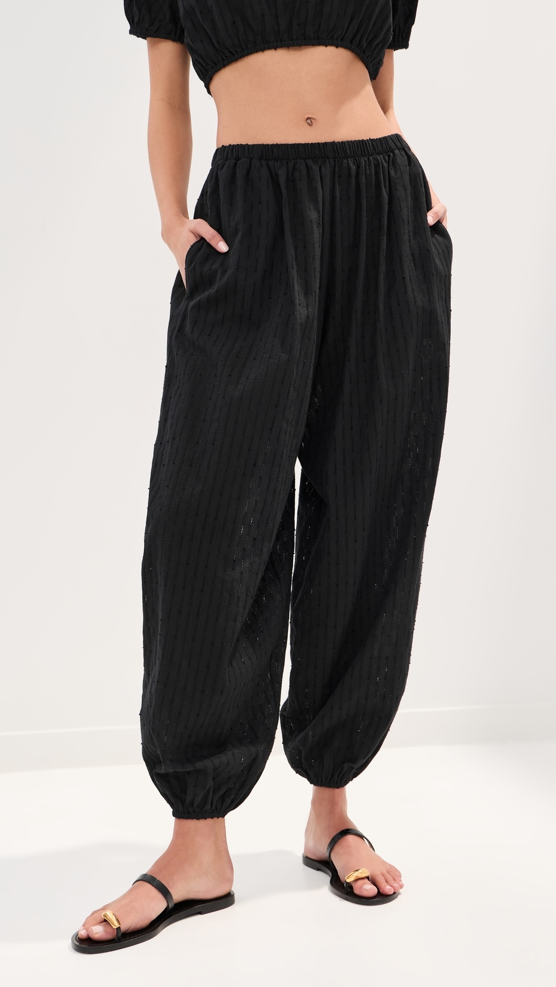 Andi Eyelet Pants Black