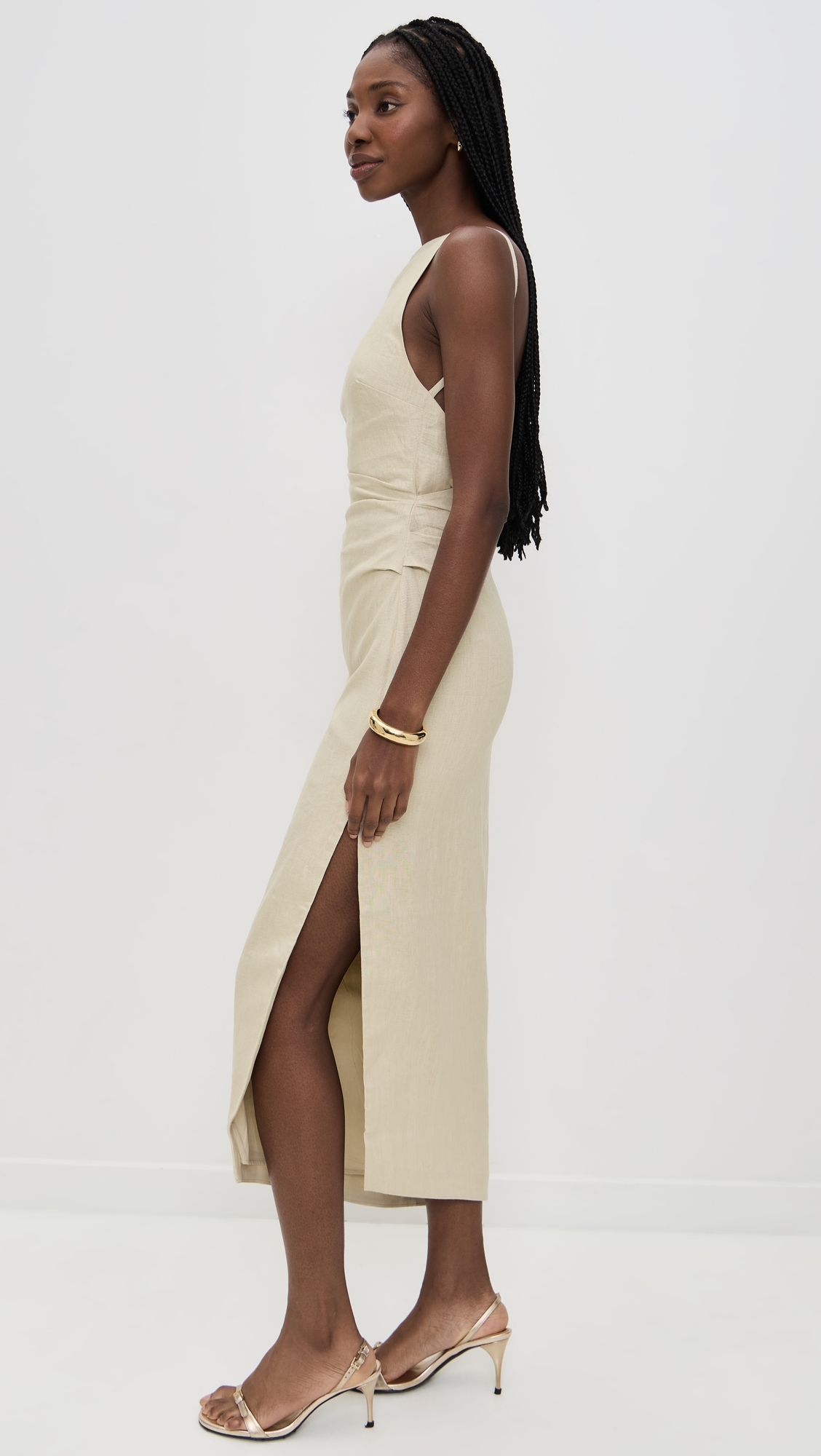 Raquel Midi Dress Wheat
