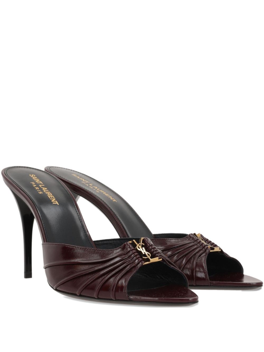 Saint Laurent 90mm Babylone mules - Red