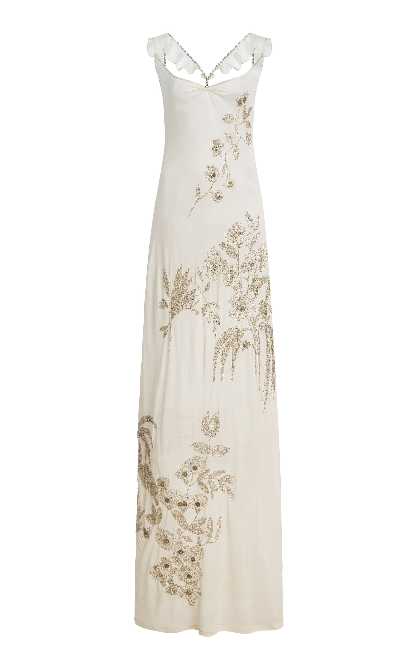Exclusive Embellished Jersey Maxi Dress - Moda Operandi