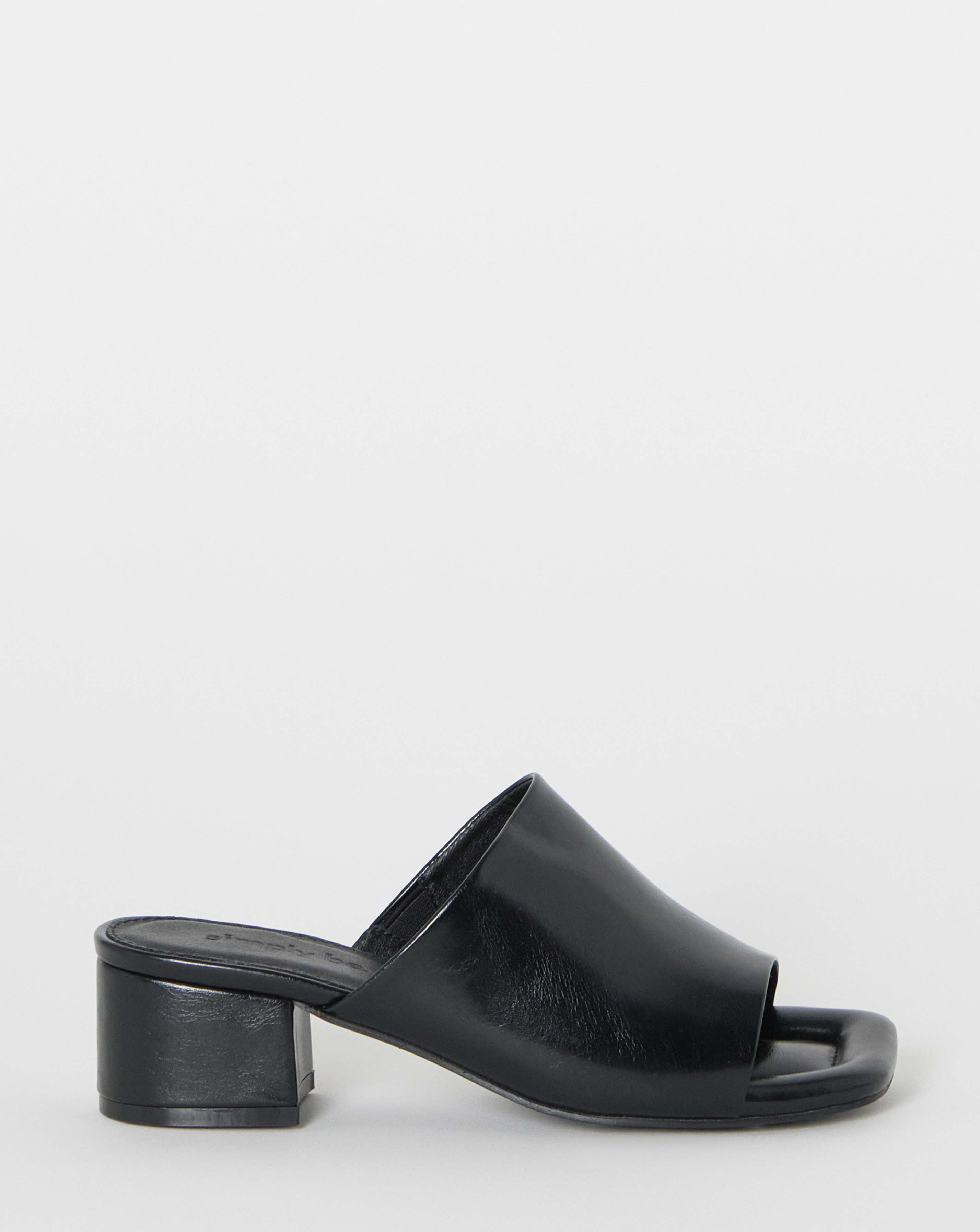 Low Block Heel Mules Wide Fit