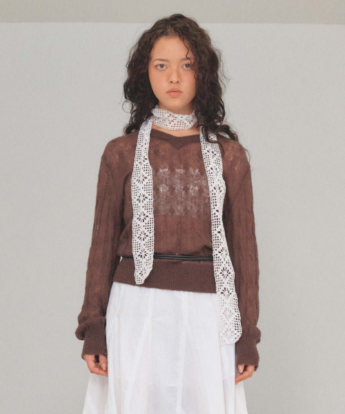 Calla Lily Knit Brown