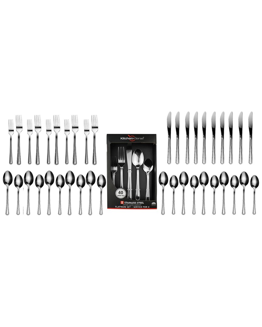 40Pc Stainless Steel Silverware Set