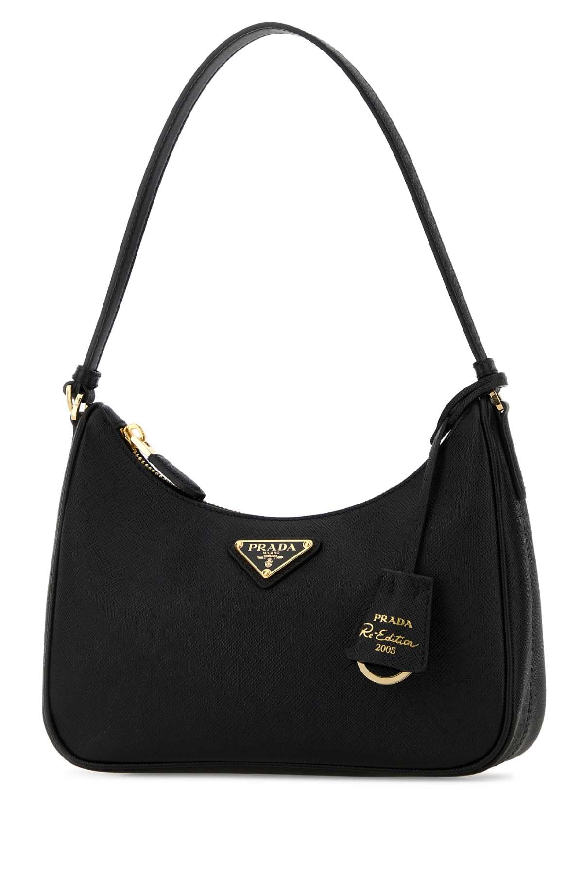 Prada Black Leather Prada Re Edition 2005 Shoulder Bag