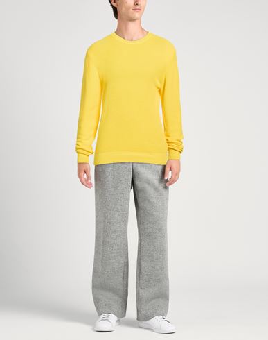 Man Sweater Yellow Size L Cotton