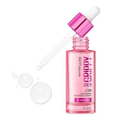 Maybelline Grippy Serum Primer, Hydrating Makeup Primer With 2% Niacinamide For Up To Make Up Wear, Clear, 1 Count