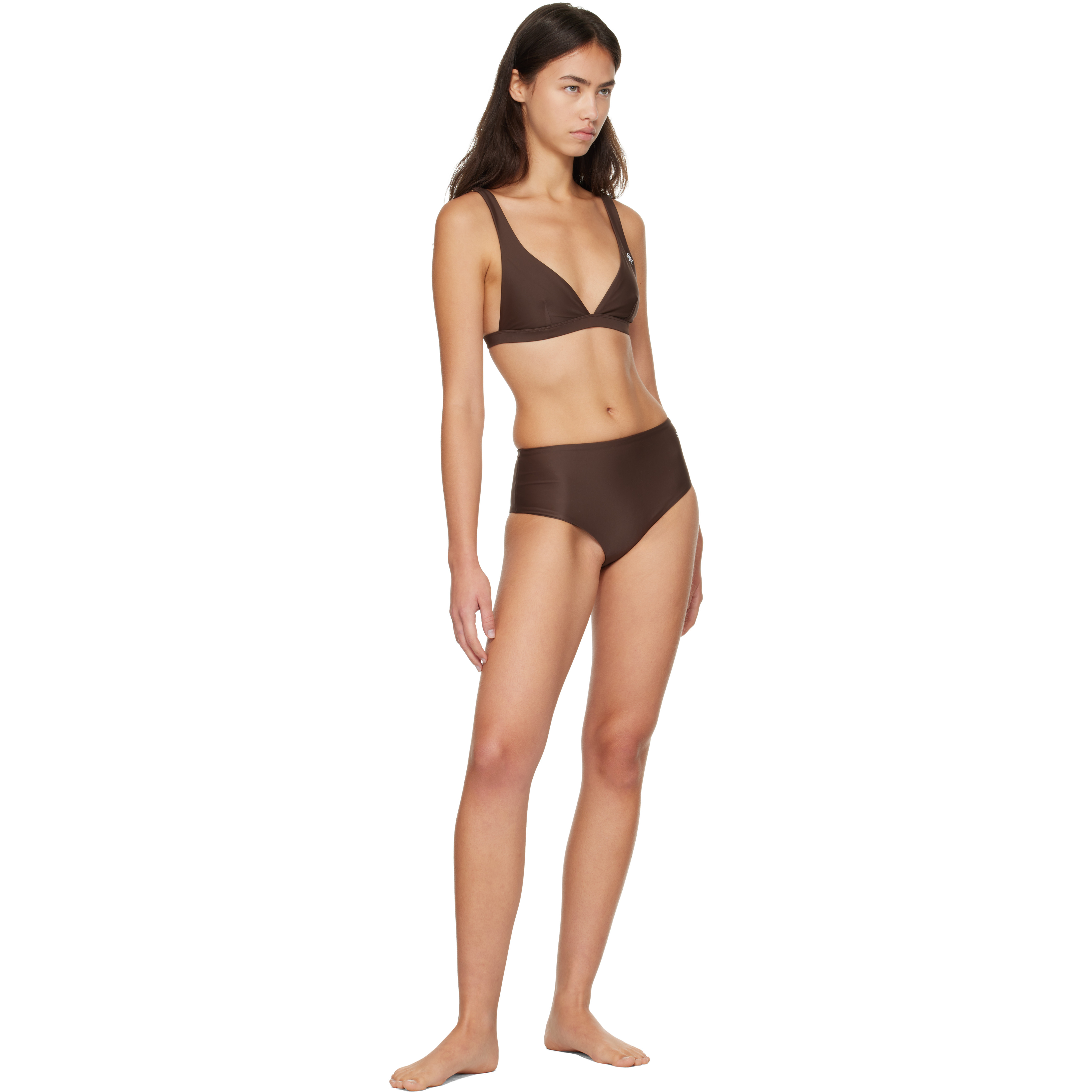 Brown Romy Bikini Top