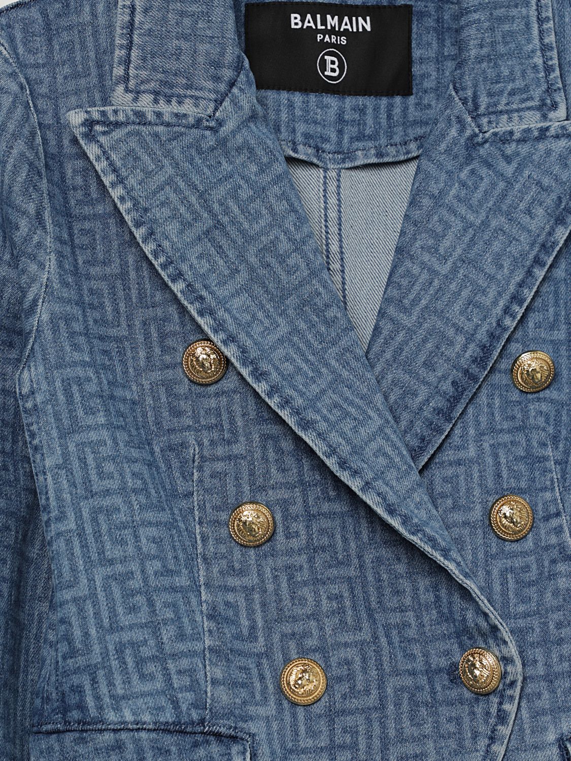Jacket BALMAIN Kids color Gnawed Blue