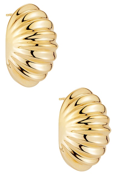 MEGA Snail Earring in Metallic Gold