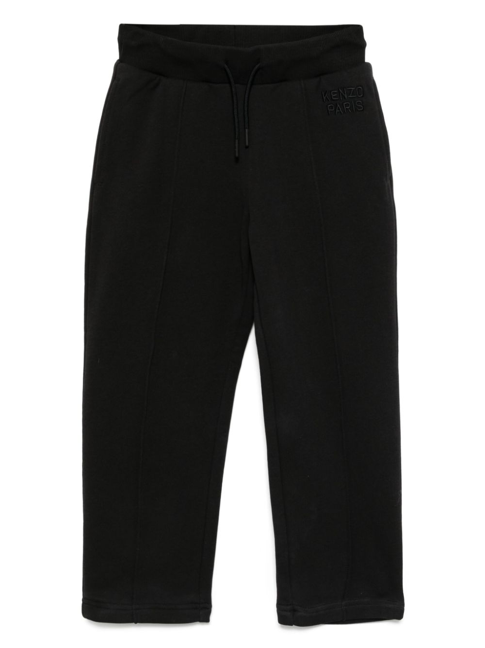 Logo-embroidered trousers - Black