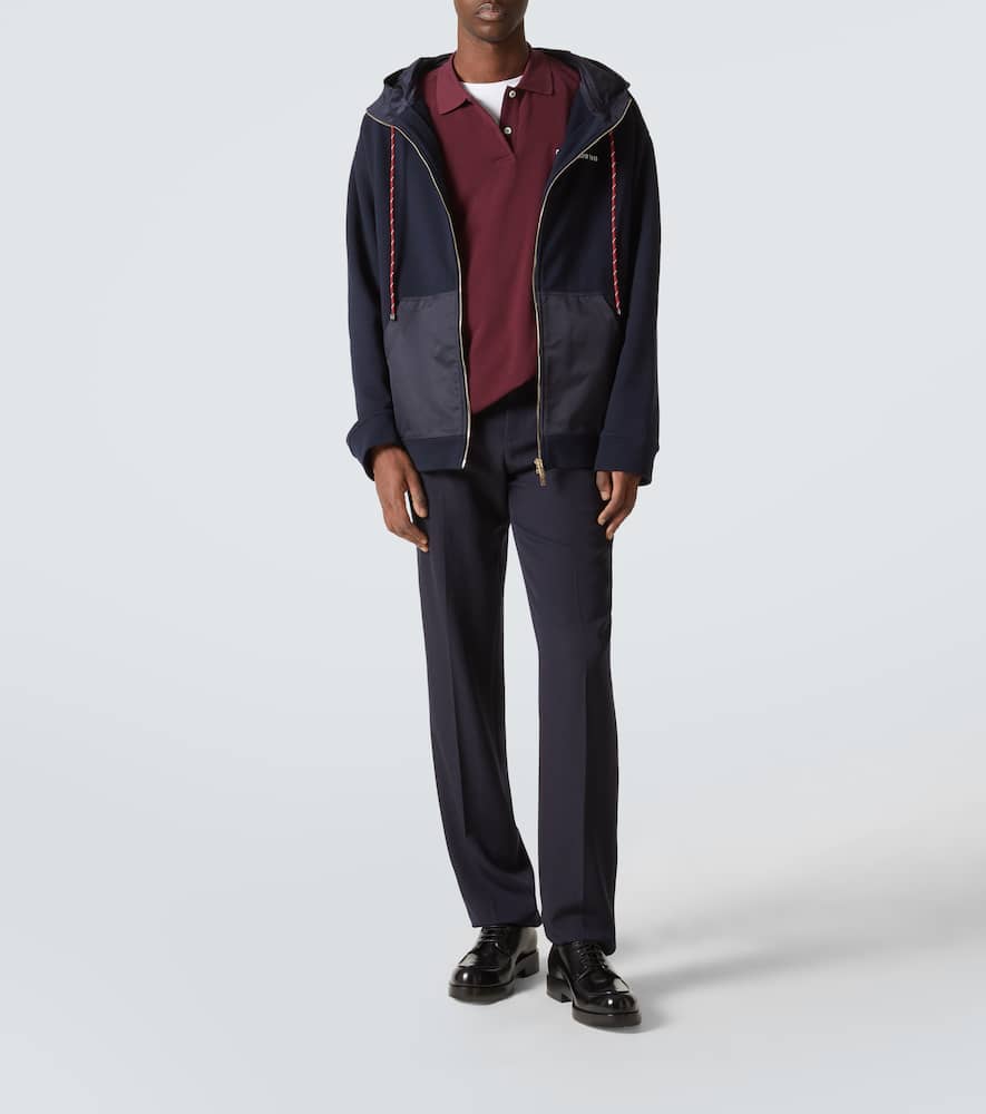 Cotton zip-up hoodie