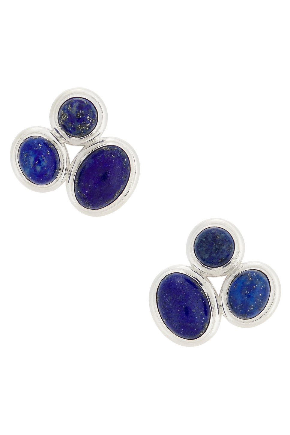 Beaufille OHRRING VISTA in Silver & Lapis Lazuli - Navy. a