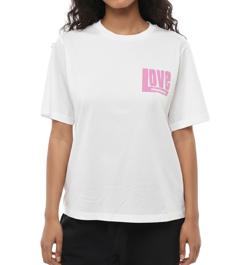 White Logo Crew Neck T-Shirt