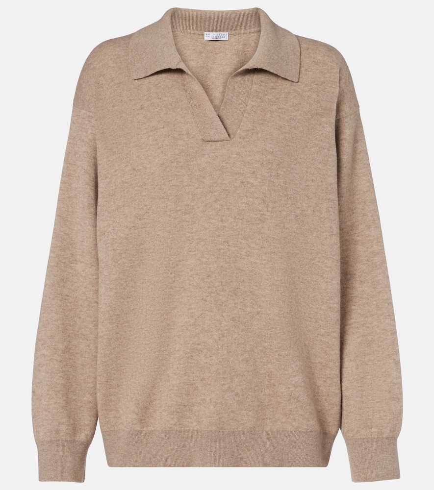 Monili cashmere-blend polo sweater