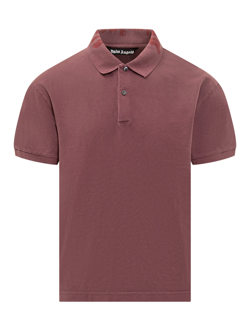 Red Solid Shirt Collar Polo
