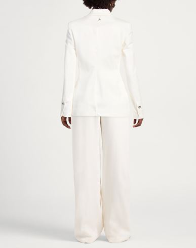 Woman Blazer White Size 8 Modal, Cotton, Elastane