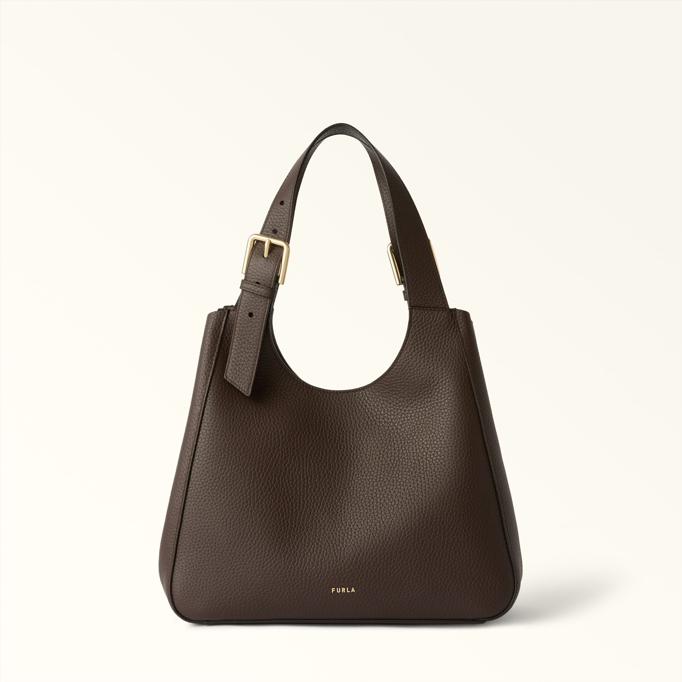 Dora Tote M Cioccolato Brown Nisos Double Grained Leather Woman