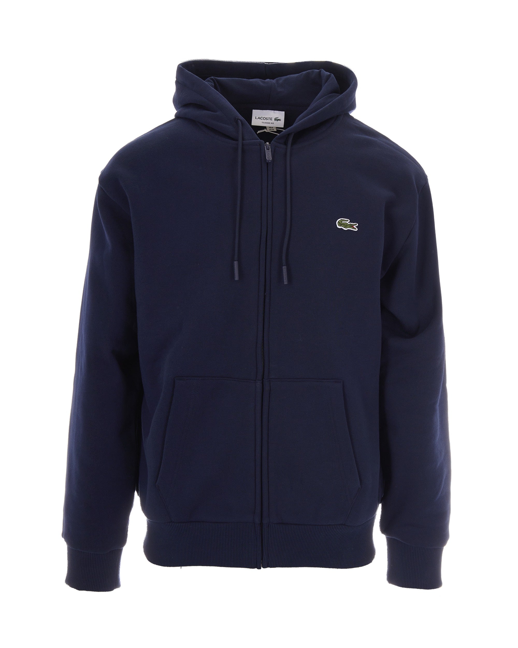 Embroidered Crocodile Hooded Sweatshirt — Navy