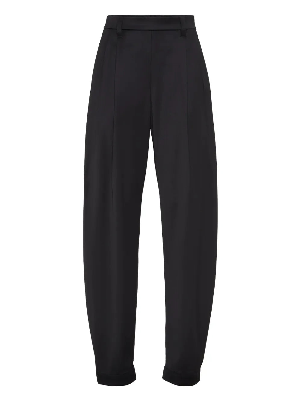 Pleated-Front Tailored Trousers — Black