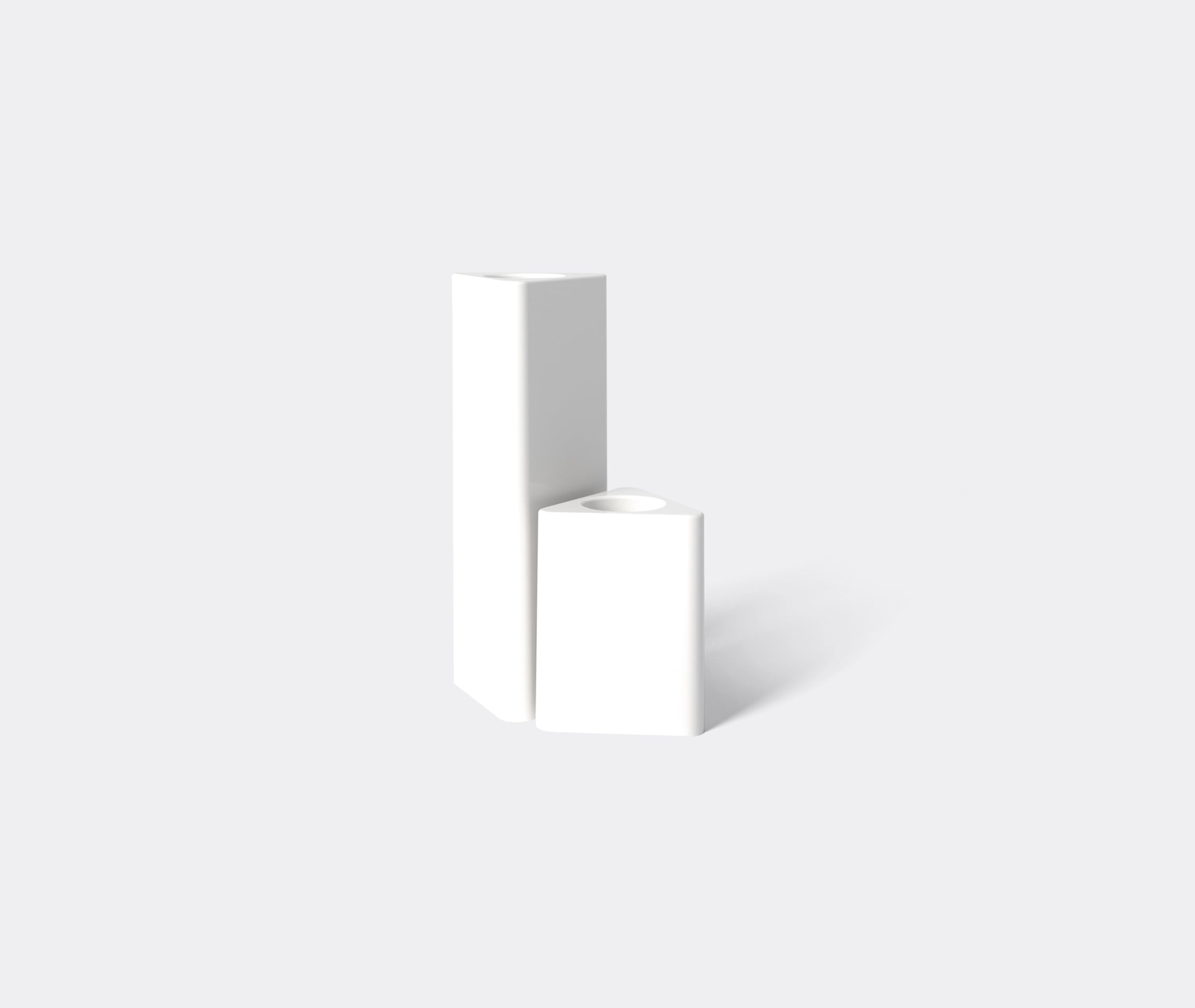 'ab' Vase, Set Of Two, Porcelain White