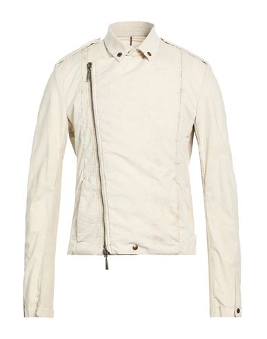 Man Jacket Beige Size 40 Cotton, Elastane