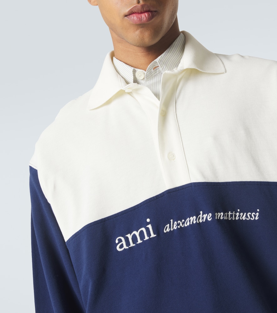 Logo cotton piqué polo shirt