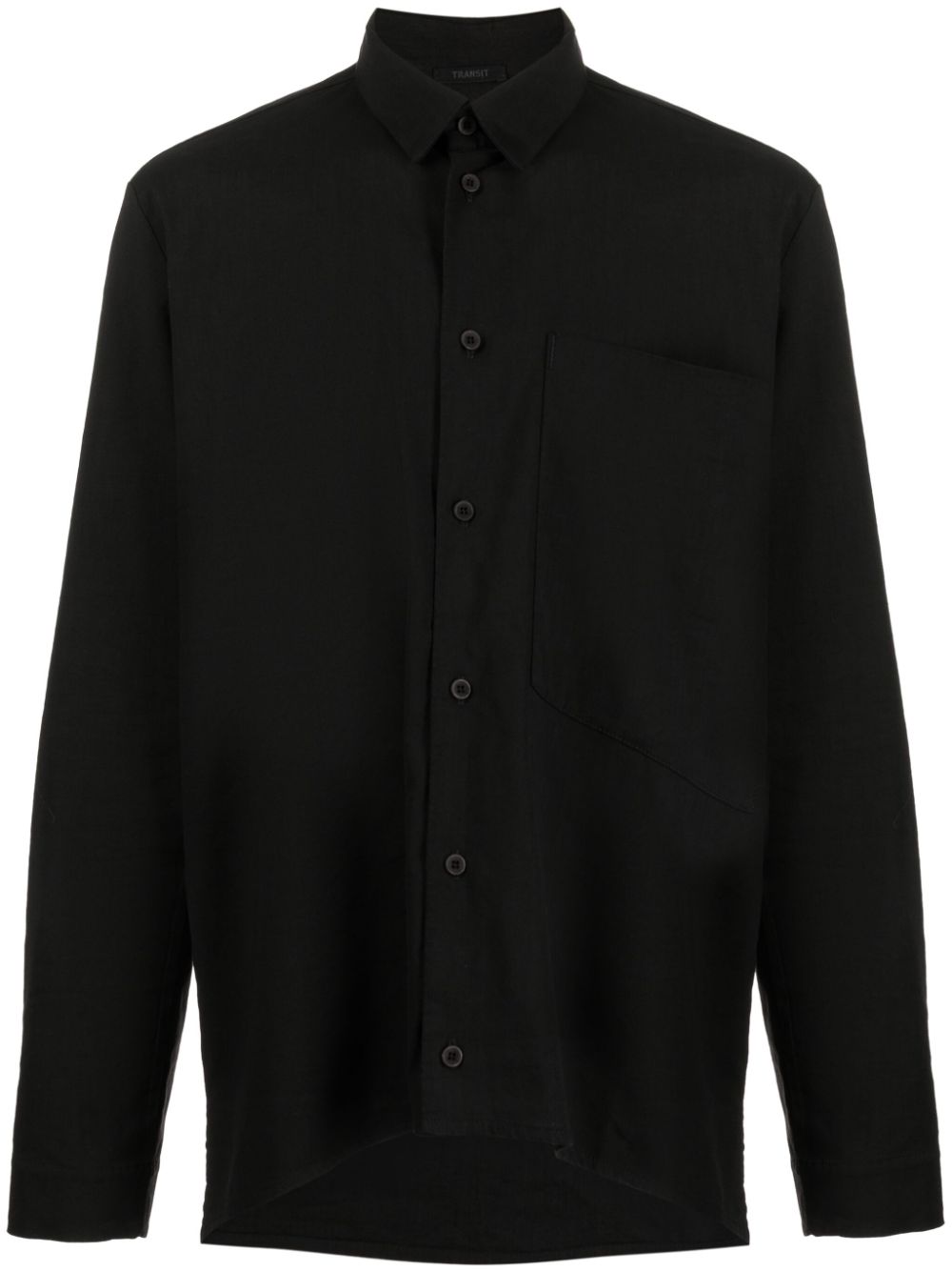 Long-sleeve button-up shirt - Black