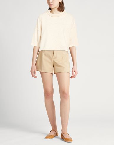 Woman Sweatshirt Beige Size M Cotton