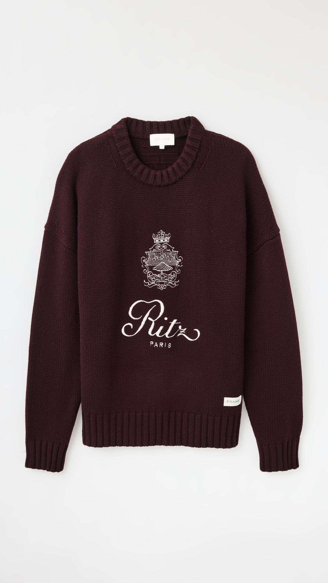 Ritz Paris Unisex Cashmere Sweater Bordeaux