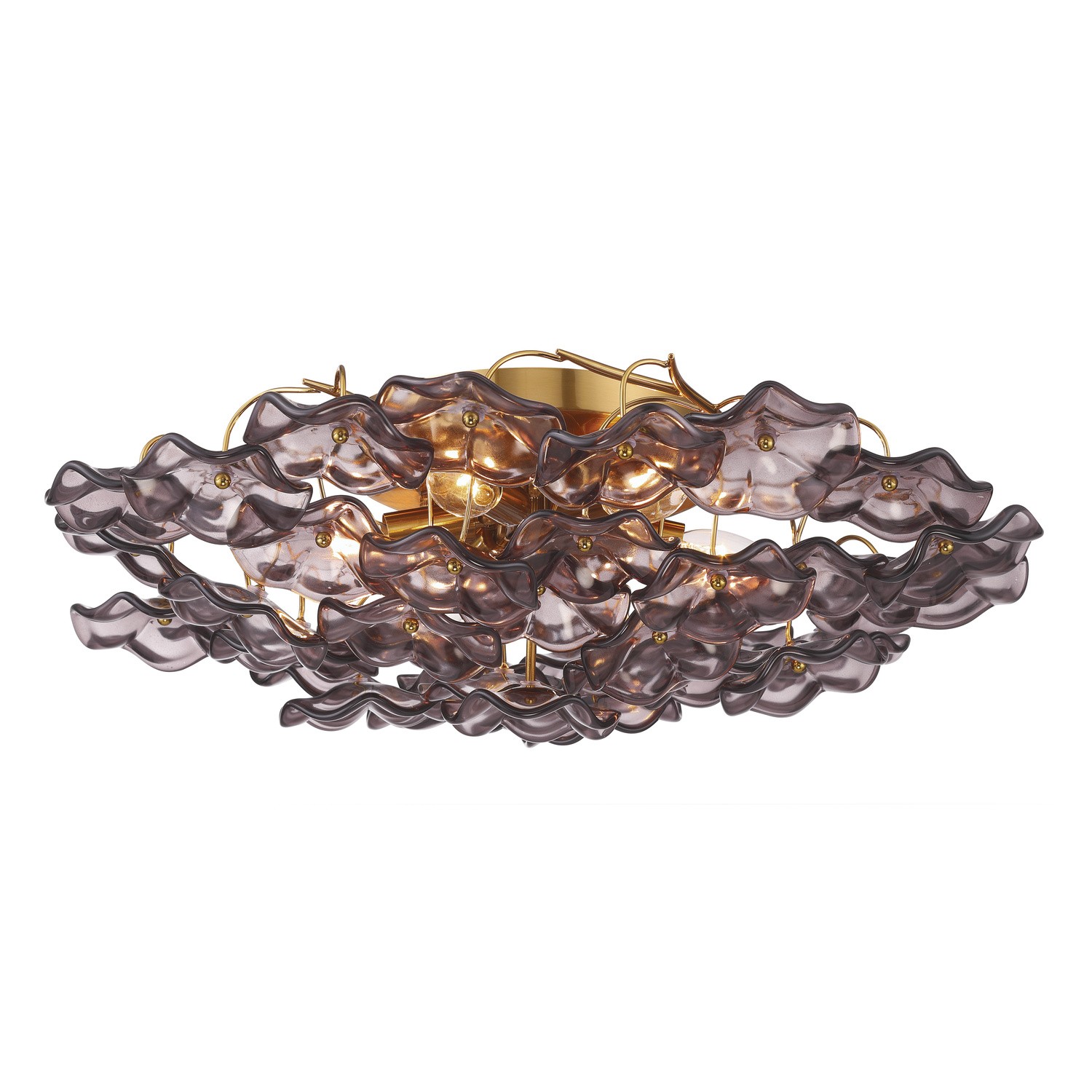 Aged Brass Semi Flush Mount from the Esme Collection