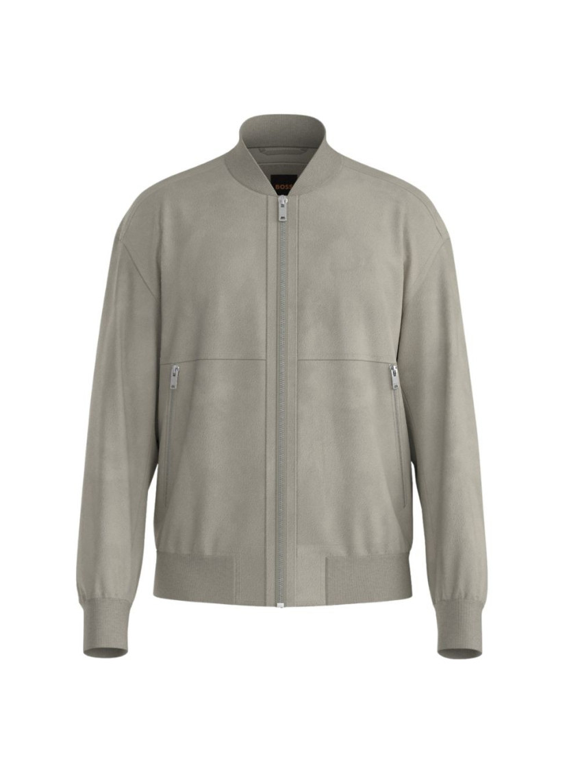 Light Grey Bomber Jacket