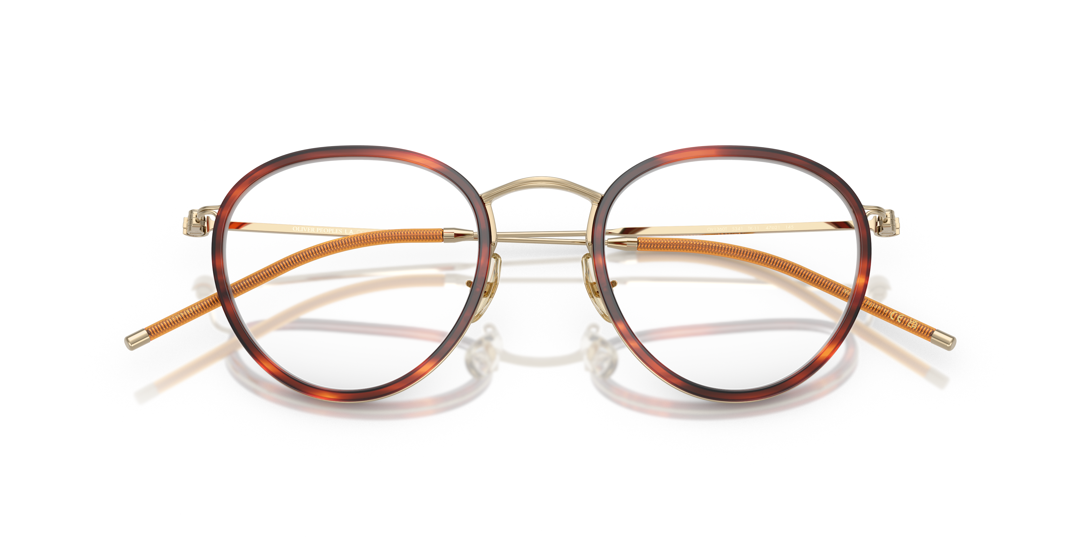 Oliver Peoples Unisex Oliver Peoples OV1360T TK-11 5341 Optische Fassungen Titan Gold Transparent Pantos Norma