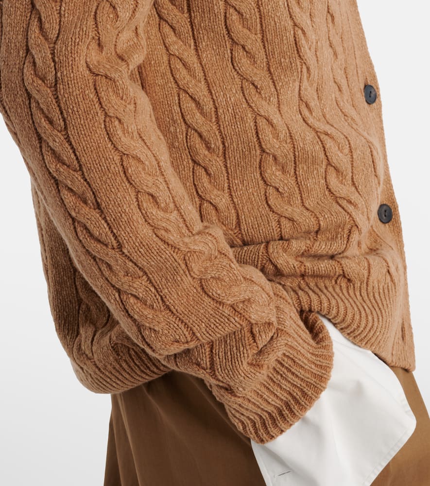 Loneke cable-knit wool cardigan