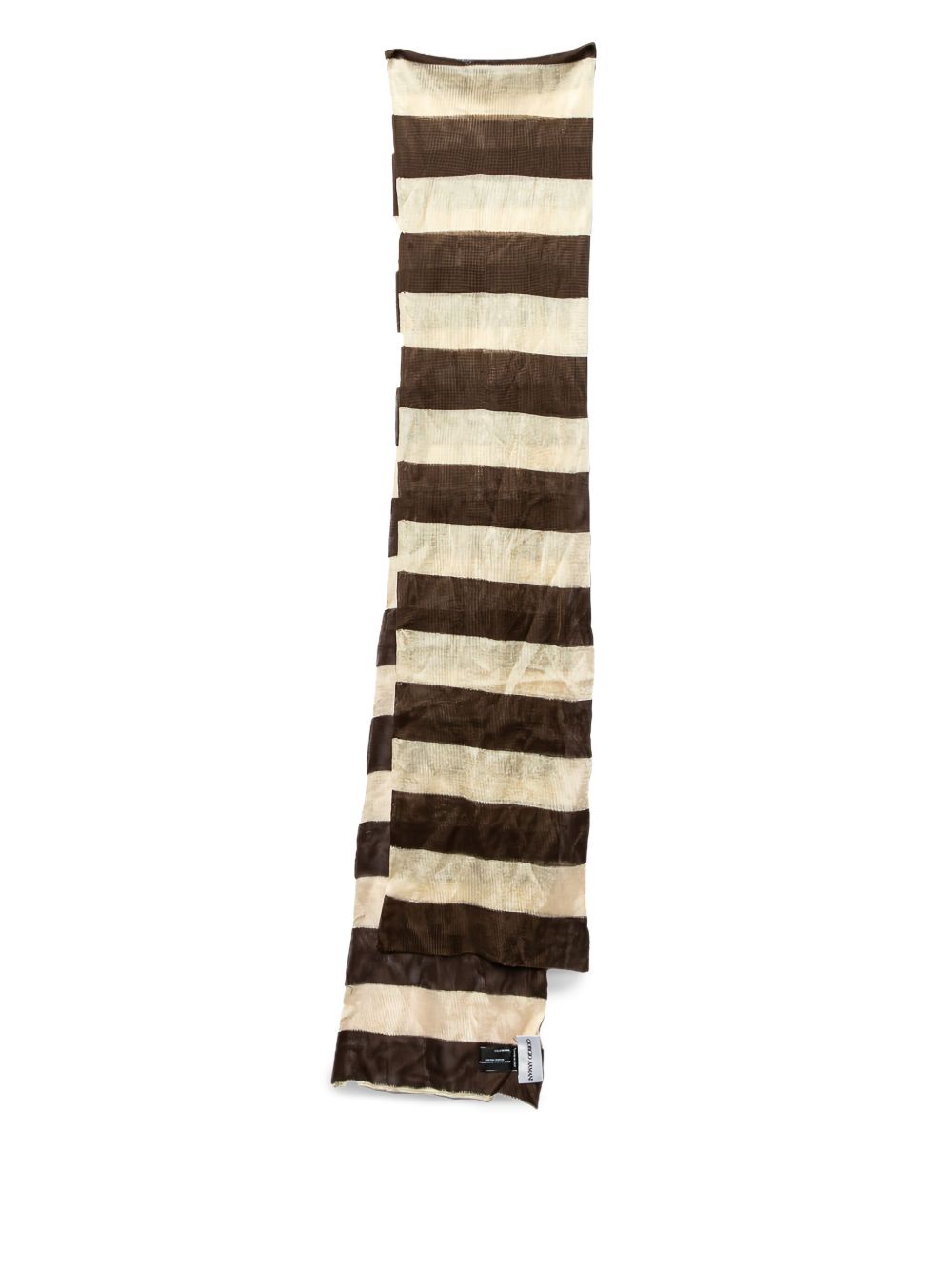 Striped scarf - Brown