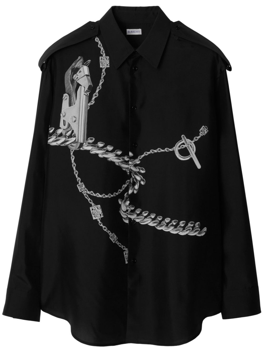 Knight Hardware-print shirt - Black