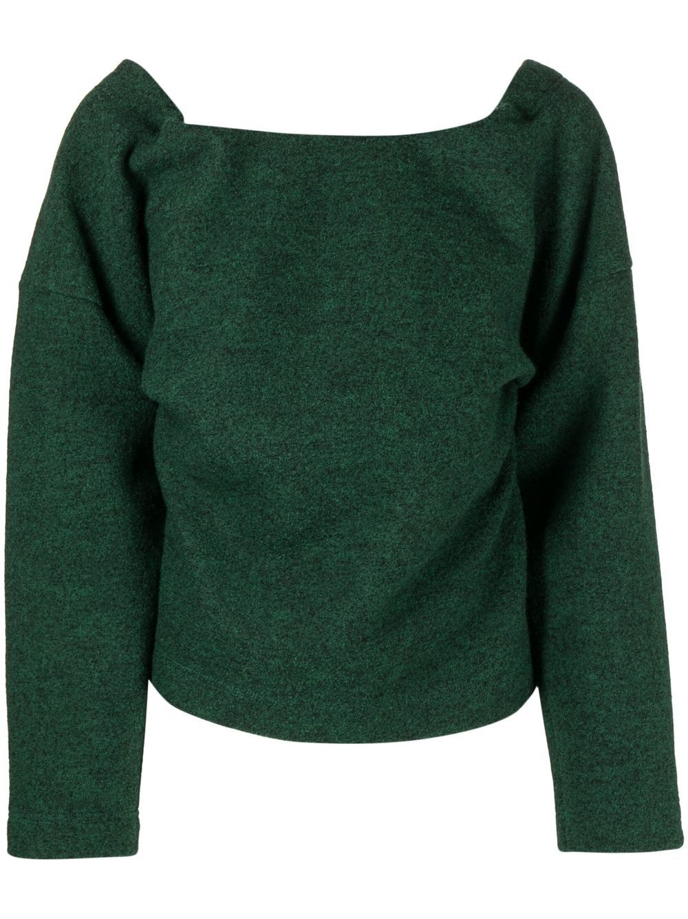 Lace-up detail jumper - Green
